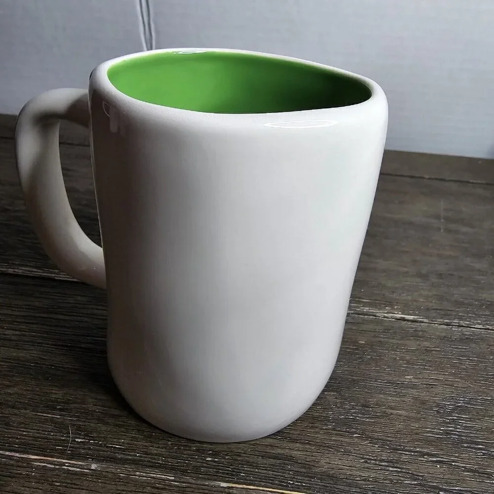 Rae Dunn Artisan Green Tea Mug Green Interior Magenta Farmhouse